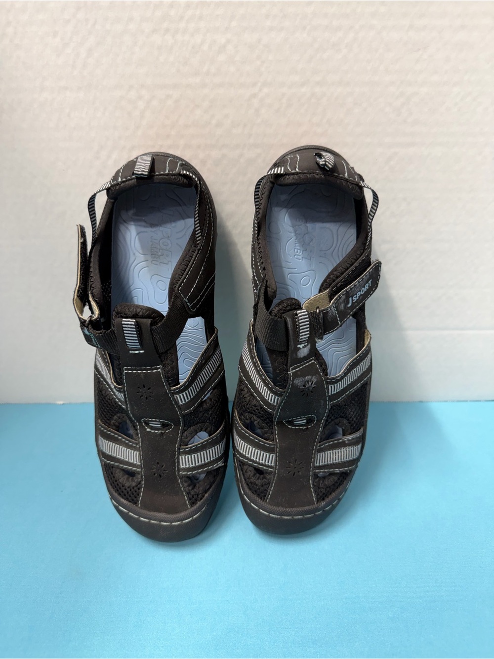 JSport by Jambu Brown and Gray Closed-Toe Hiking Sandals